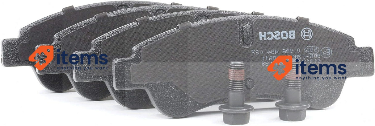 Bosch BP318 - Brake Pads Car Front Axle Reduced Noise and Dust 1 Set of 4 Pads