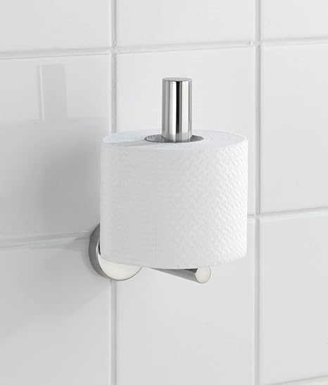 Wenko Toilet Roll Holder Spare Roll Bosio Shine Silver