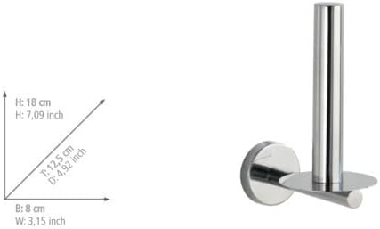 Wenko Toilet Roll Holder Spare Roll Bosio Shine Silver