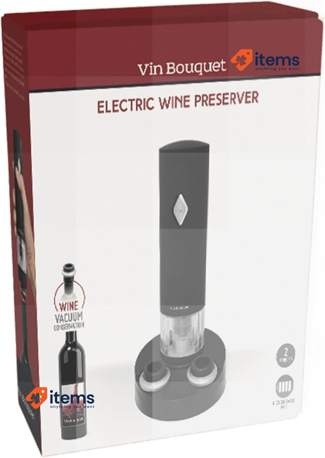 Vin Bouquet Electric Wine Preserver With Caps Conservative Vacuum Other Bar