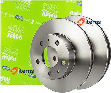 VALEO BRAKE SYSTEMS Disc 186603 Silver Oiled Discs Box Ventilated Front OE 2