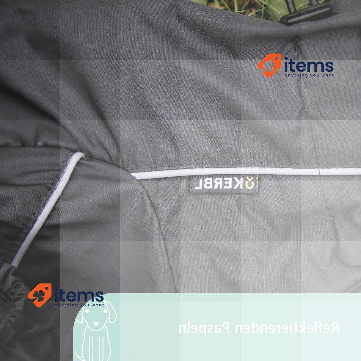 Kerbi Manchester - Waterproof for dogs, Black, L