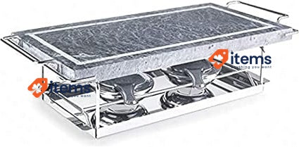 IBILI 755000 Stone Grill Set, Stainless Steel, Grey/Silver, 37 x 18 x 12 cm