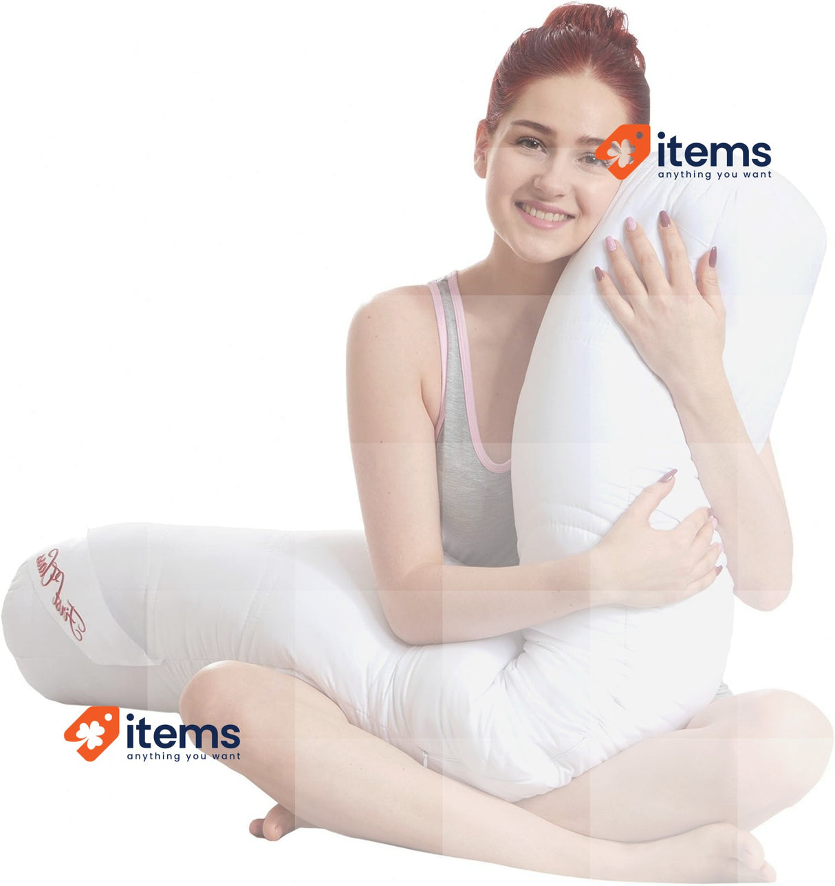 CelinaTex First Class body pillow zip closure microfibre Ø20 x 120 cm