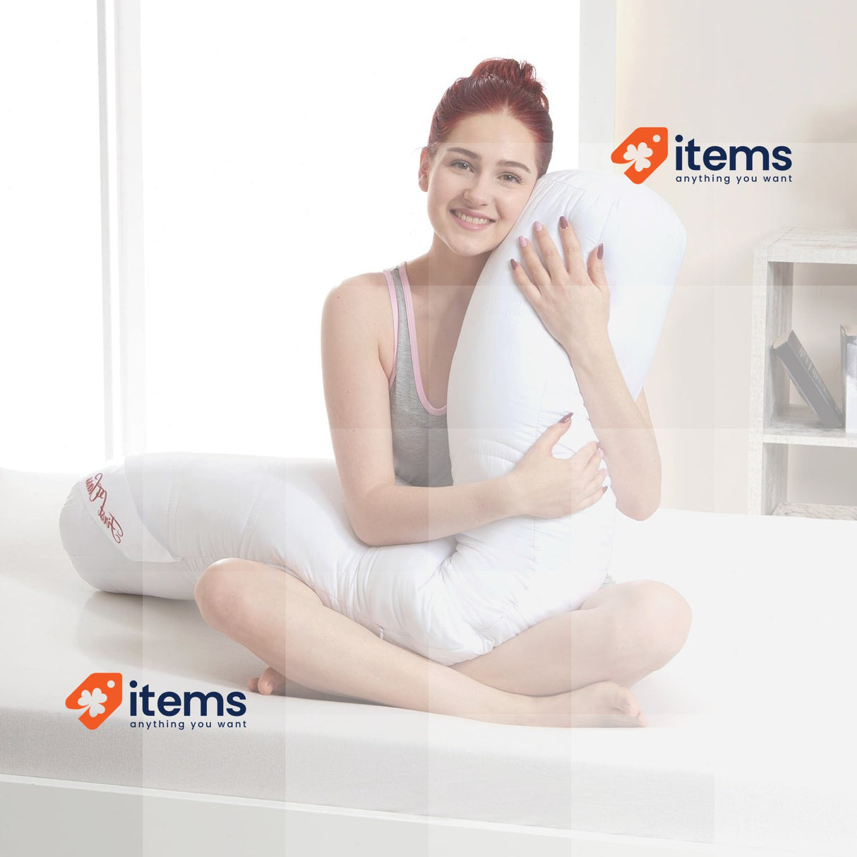 CelinaTex First Class body pillow zip closure microfibre Ø20 x 120 cm