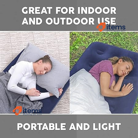 Bestway Pavillo Single Size Air Bed Inflatable Outdoor Indoor for Camping Blue