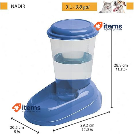 Ferplast Water Dispenser For Dogs And Cats Non - Slip Bottom 3 Liter White sized