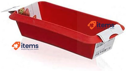 Lékué 1210524R01M033 Rectangular Silicone Mold 24 X 10 6.8 Cm Red