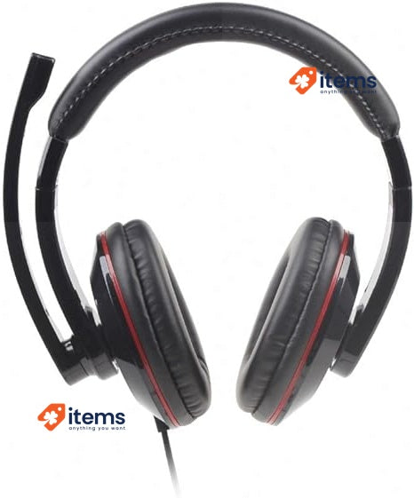 Gembird MHS - 001 Stereo Headset Glossy Black Headphones for Audiophiles MHS-001