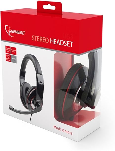 Gembird MHS-001 Stereo Headset Glossy Black