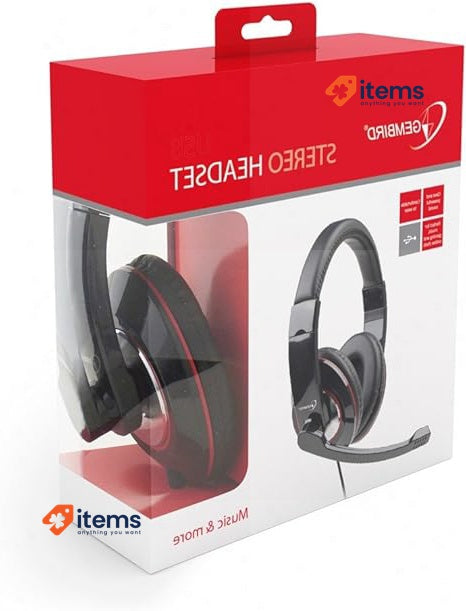 Gembird MHS - 001 Stereo Headset Glossy Black Headphones for Audiophiles MHS-001