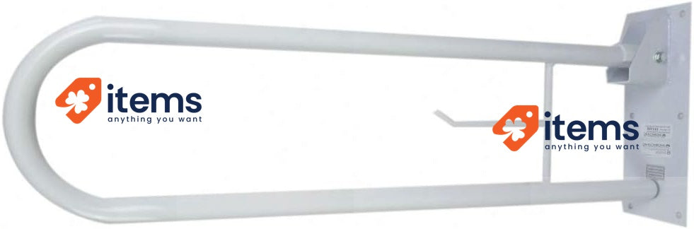 Mobiclinic Foldable Double Bath Safety Grab Bar With Toilet Paper Holder Model: