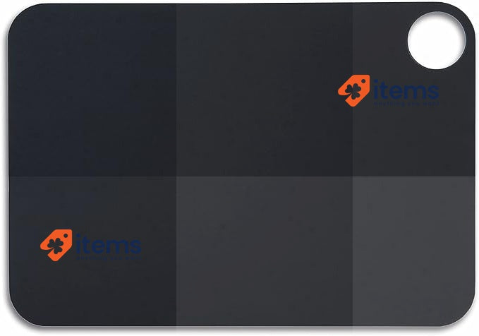 ARCOS Cutting Board with Hole Hanger, Smooth Surface Black