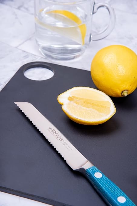 ARCOS Cutting Board with Hole Hanger, Smooth Surface for Chopping Food Black