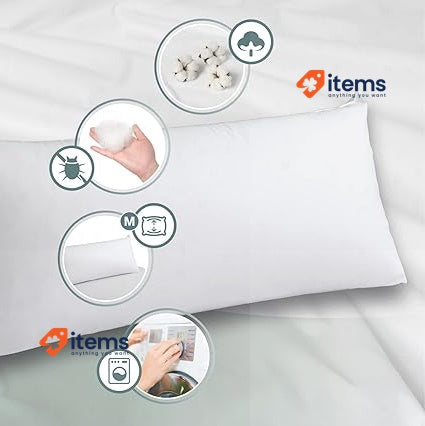 Savel Anti-Mite Pillowcases 70x40cm in White Pillow Cases to Prevent Mites