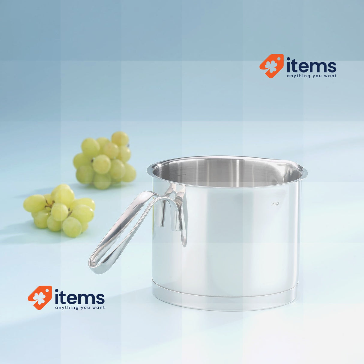 Kela Milk pan Cailin 14cm of Stainless Steel, Silver Shiny, 14 x 14 x 12 cm