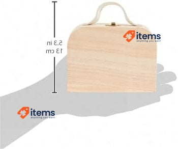 Artemio wooden suitcase 13x9.5x6cm 14001464 Jewlery Case of Craft Wood 6 cm 95