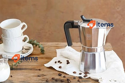 Braisogona De Luxe2 Aluminium 12 Cups Coffee Maker Silver BRA Deluxe Italian