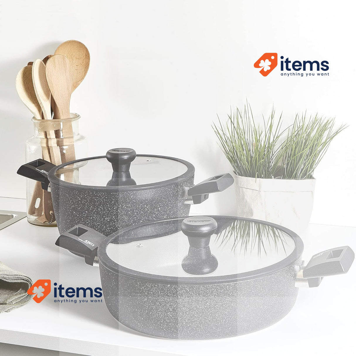 Moneta Etnea Artech Ultra Sauté, Black 28 Cm Saucepans Stockpots