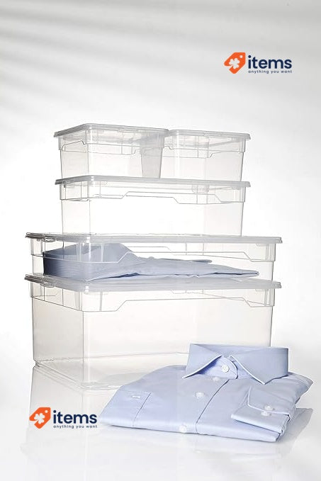 Rotho Clear, Set of 3 storage boxes Rotho, Rotho, Clear, 0 x 26 0 x 22 10l 0 cm