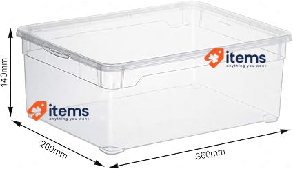 Rotho Clear, Set of 3 storage boxes Rotho, Rotho, Clear, 0 x 26 0 x 22 10l 0 cm