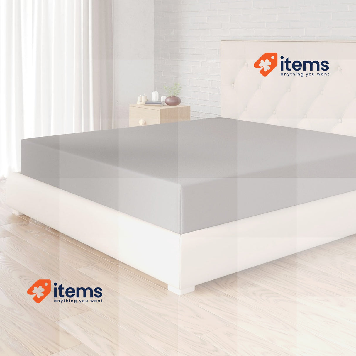 Amazon Basics Soft Microfibre Super King Fitted Sheet, (30 cm), Dark Grey