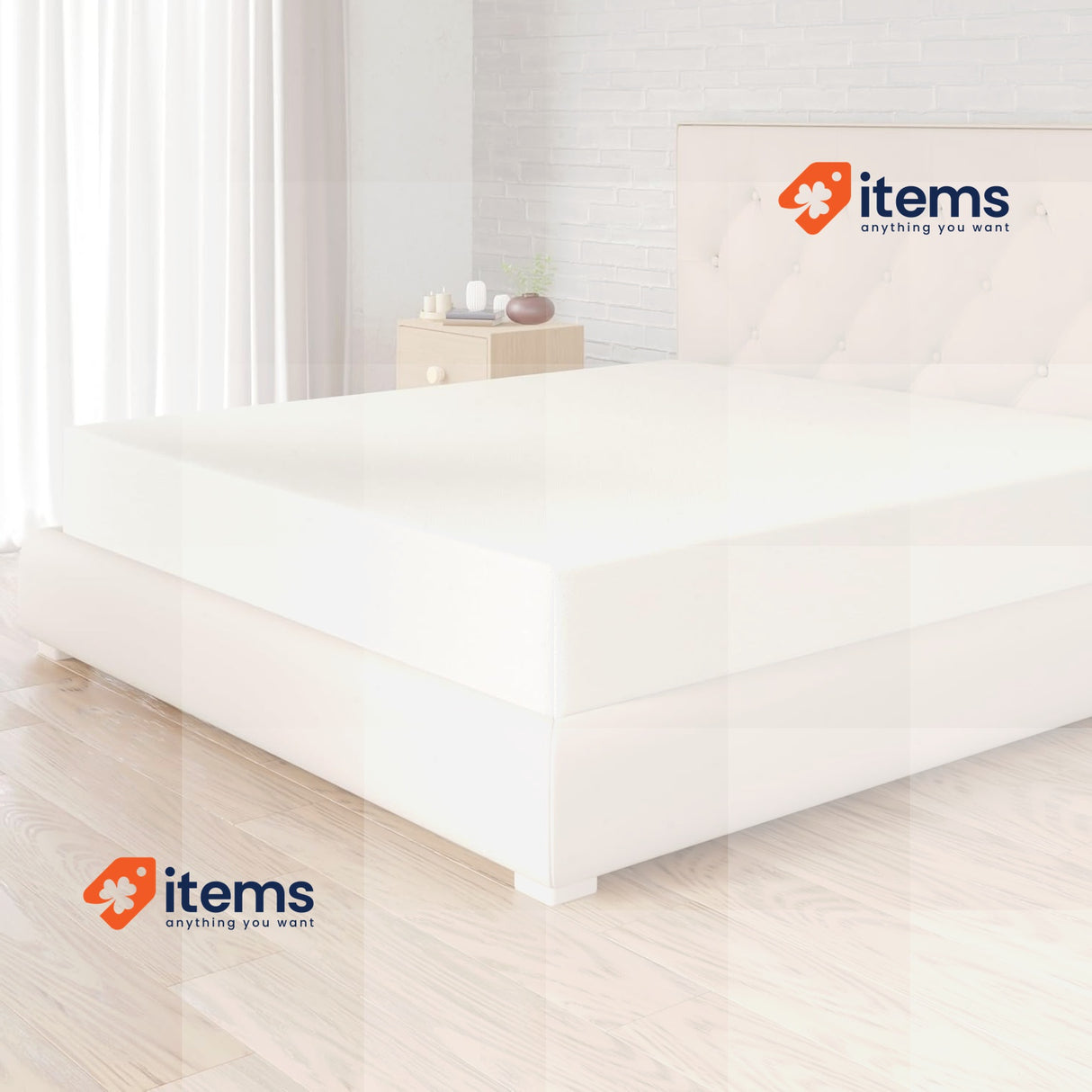 Amazon Basics Soft Microfibre Super King Fitted Sheet 12 inch (30 cm), Cream