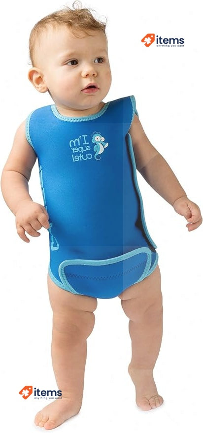 Cressi Infant Baby Warmer, Blue, Small (6/12 M) Unisex Babies Soft Neoprene Wrap