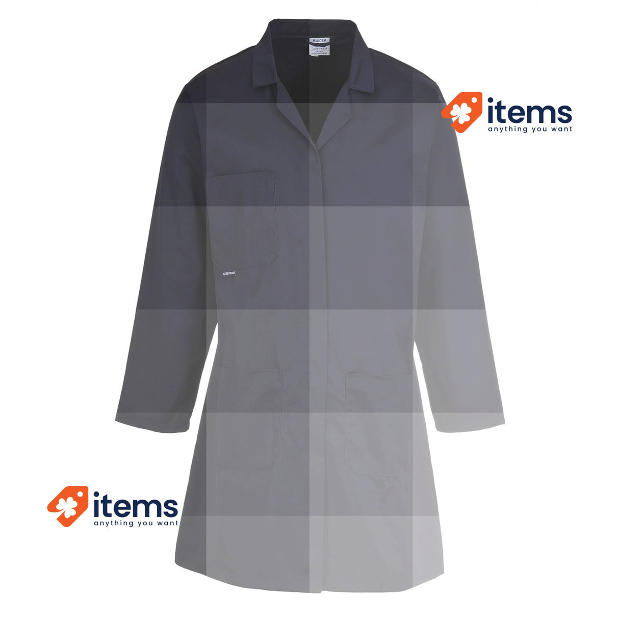 Portwest 2852 Standard Lab Coat Hard Wearing Workwear Navy, Small Kingsmill Stud