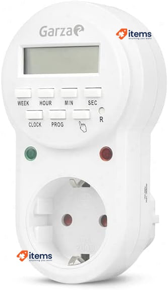 Garza - Digital Programmable Plug White Timers - Smart Socket / Outlet Garza –