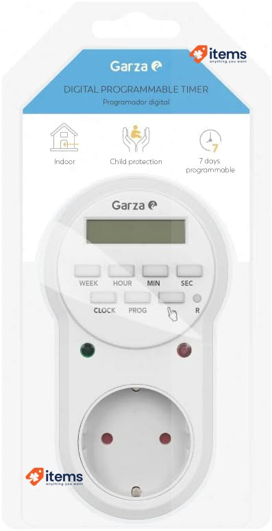 Garza - Digital Programmable Plug White Timers - Smart Socket / Outlet Garza –