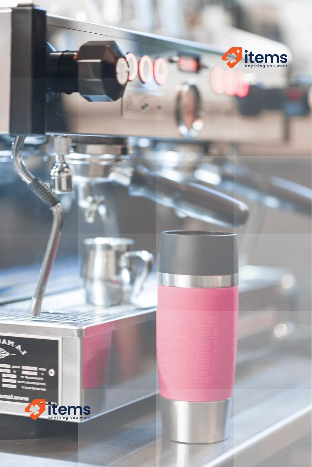 Emsa 515615 Travel Mug Large Insulated Drinking Cup With Quick Press Closure