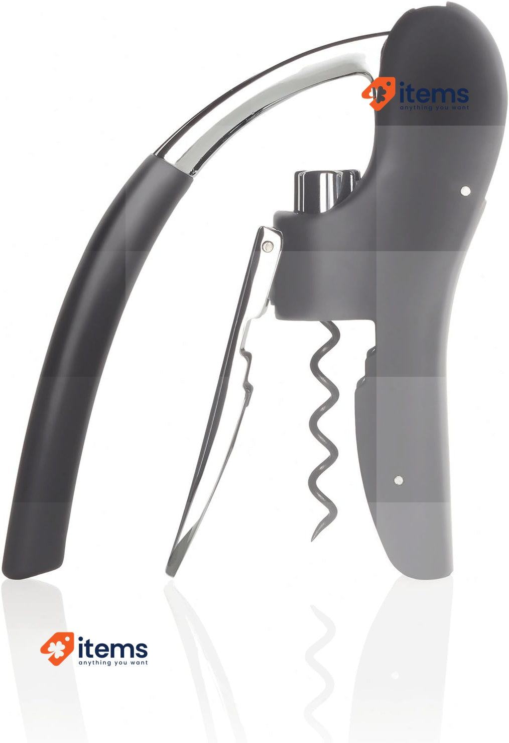 blomus LEVERMAN PRO Corkscrew, Black and Silver, 3x15,3x12 cm