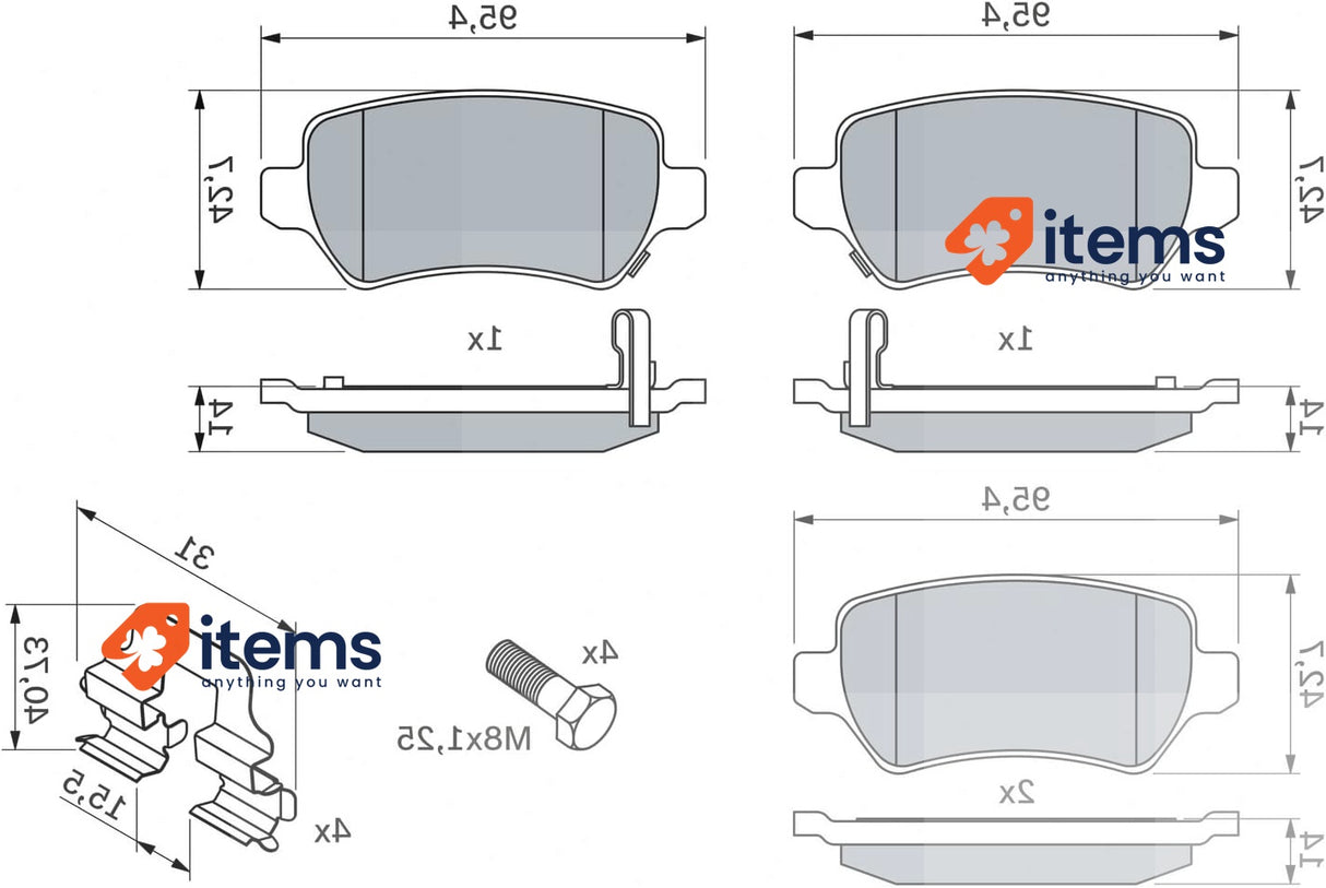 Bosch 986494654 Brake Pad