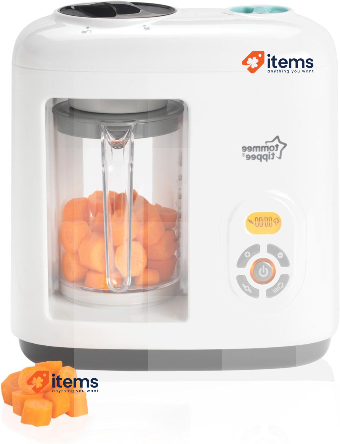 Tommee Tippee Portable Baby Food Steam Blender White Steamer Processors