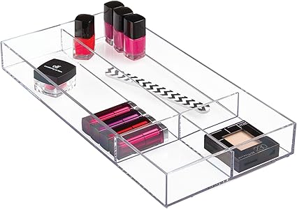 iDesign 40850 Makeup Organiser Tray, Large Plastic Drawer Organiser
