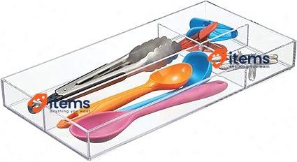 Idesign 40850 Makeup Organiser Tray Large Plastic Drawer Compartments Cosmetics