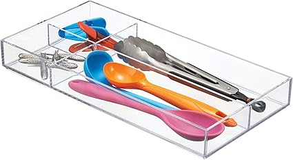 iDesign 40850 Makeup Organiser Tray, Large Plastic Drawer Organiser