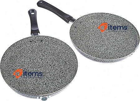 Home Non-Stick Omlette Turner Stone, Black/Silver, 22 cm