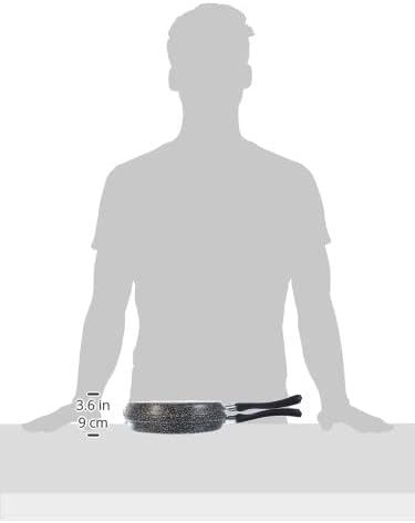 Home Non-Stick Omlette Turner Stone, Black/Silver, 22 cm