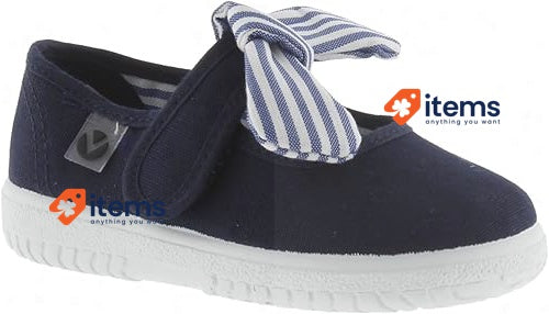 Victoria Mercedes Lona Pañuelo Unisex Baby Trainers Marino 4 Uk Child Ojal Mary