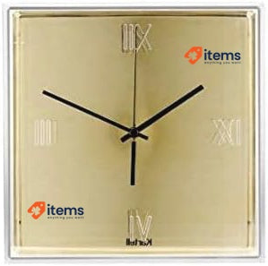 Kartell Wall or Shelf Analog Clock - Tic & Tac Clock Gold - Italian Design