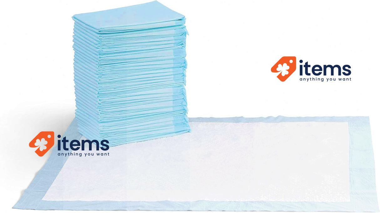 Amazon Basics Dog and Puppy Training Pads, Leakproof X-Large, Pack of 60, Blue