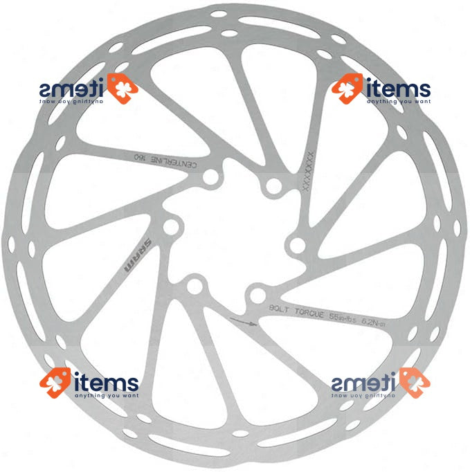SRAM , Disco Centerline 203 Mm Unisex Adulto, Silver, 203mm Brake Disc Centre
