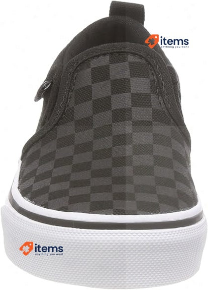 Vans Ward Unisex - Child Sneaker Checker Black 30 EU Kids Yt Asher Trainers UK
