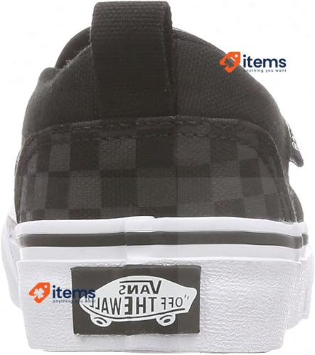 Vans Ward Unisex - Child Sneaker Checker Black 30 EU Kids Yt Asher Trainers UK