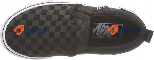 Vans Ward Unisex - Child Sneaker Checker Black 30 EU Kids Yt Asher Trainers UK