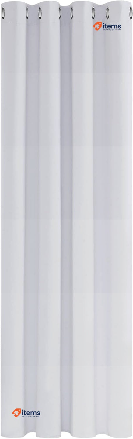 Deconovo Super Soft Solid Window Treatment Ring Top Curtain Silver Grey W55 L102