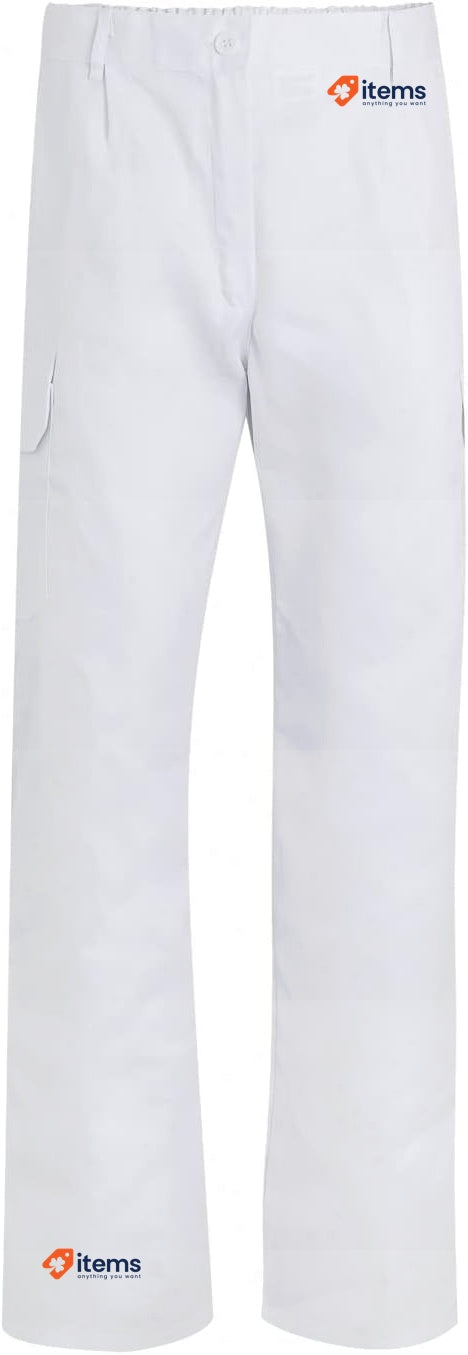 VELILLA 345 - Multi Pocket Trousers, White Size 46 - Work Clothing Uniforms