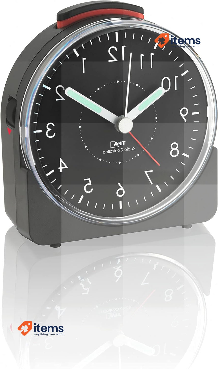 TFA Dostmann Sunrise 60.1513.01 Analogue Radio-Controlled Black